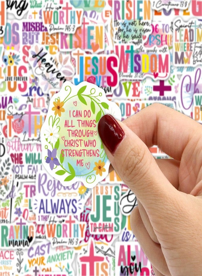 WorldBazaar 100pcs Bible Verse Stickers Inspirational Jesus Sticker Waterproof Water Bottles Scrapbooking Journal Religious Gifts Kids Adults - Image 3
